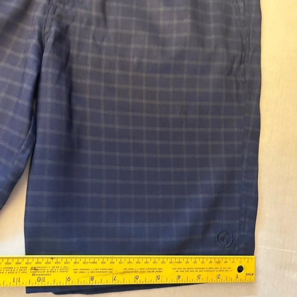 Hang Ten‎ mens flat front blue plaid hybrid shorts Sz-32. X15